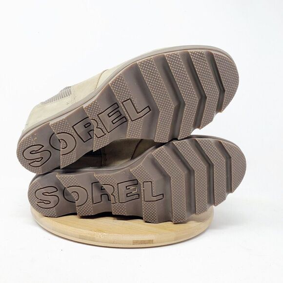 Sorel Joan of Arctic Wedge‎ Chelsea Boots Womens 10.5 Tan Burnished Brown Winter - Picture 9 of 12